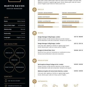 Plantilla de Curriculum vitae profesional