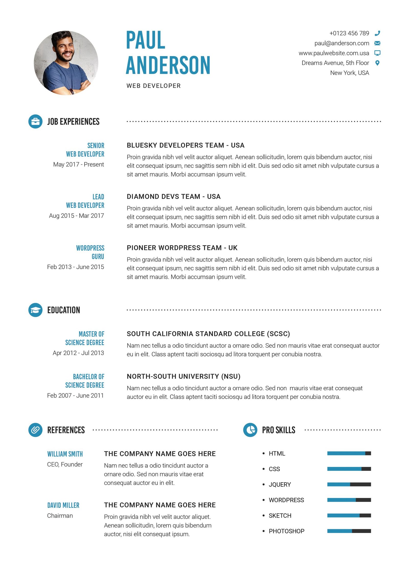 Plantilla CV básica para descargar profesional